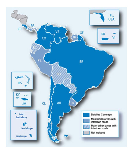 Mapa Sud America