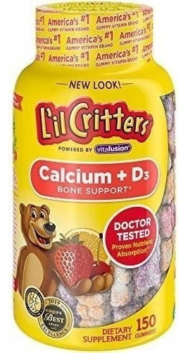 L'il Critters Kids Osos De Goma Calcio Vitamina D3 150 Und