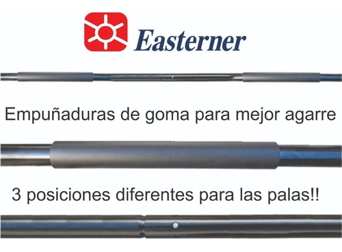 Imagen 2 de 10 de Pala Doble Cucharita Desarmable Para Kayak 3 Pos. - 2.45 Mts