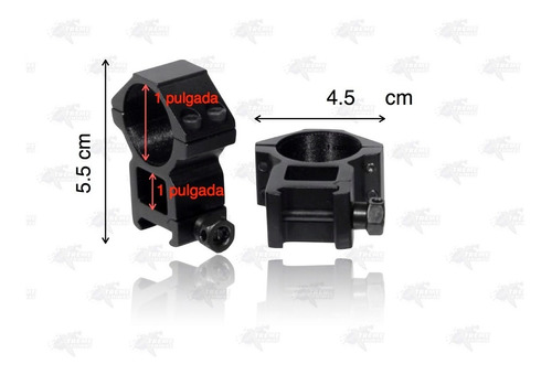 1 Anilleta 20mm Mira Telescópica Lampara Accesorio Rifle Xtr