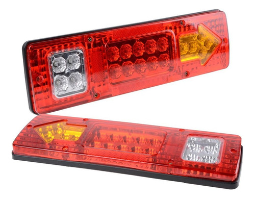 Perfectech Rv 19 Led Trailer Tail Rojo Blanco-ámbar Integrad