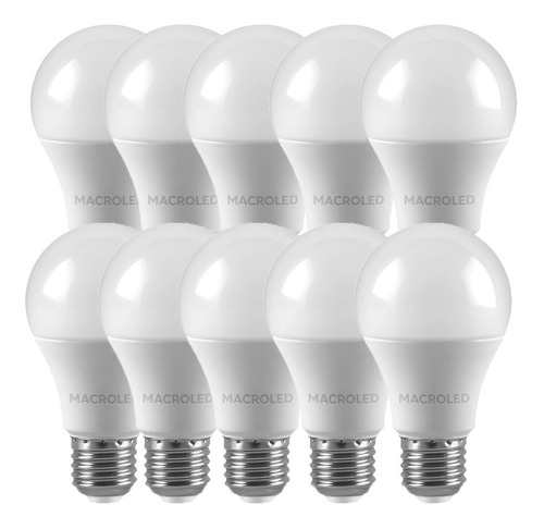 Bulbo Led  7w E27 A60-  Fria 70% De Ahorro X 10 Unidades