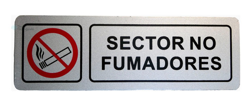 Señal Sector No Fumadores - Aluminio - Letrero De Aviso