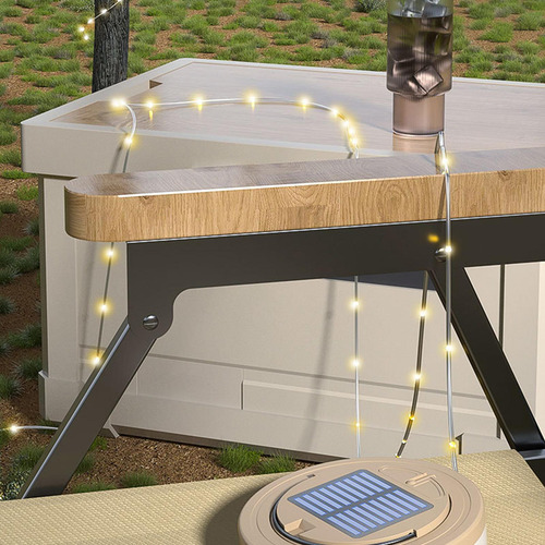 Cadena De Luces Solares Para Acampar Al Aire Libre Linterna