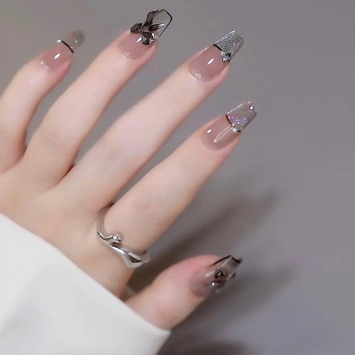 Uñas Postizas Pegamento De Uñas Postizas Decoradas Color Z124