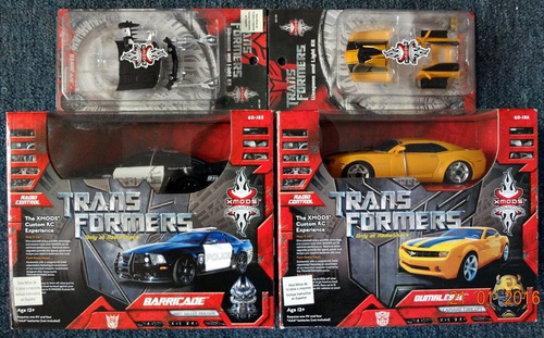 Bumblebee Y Barricade Xmods Evolution Transformers Rc Remoto