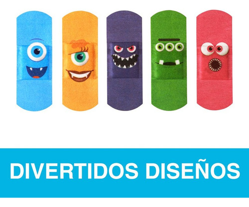 Parches Impermeables Monstruos 3m Nexcare 12 Unidades Infant