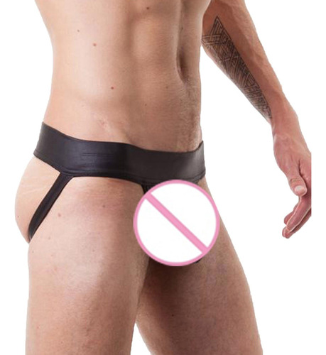 Tanga Doble Casual Transpirable De Cintura Baja De Cuero Sól