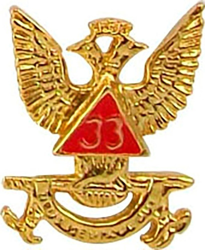 Pin Grado 33 Águila Bicéfala Rojo - Masón, Masonería