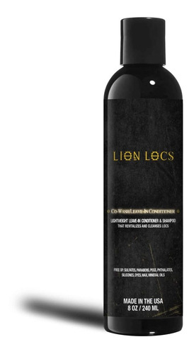 Lion Locs Champú Y Acondicionador, 2 En 1 Co Wash Para Ras.