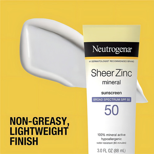 Protetor Solar Neutrogena Sheer Zinc Oxide Fps 50 88ml Dry