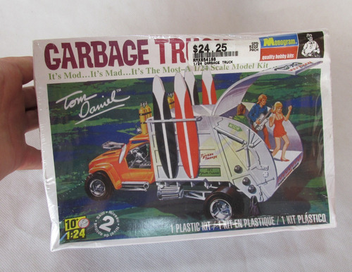 Rara Maqueta De Plastico Para Armar, Garbage Truck, Monogram