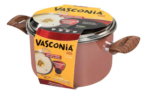 Olla De Vitroacero® Vasconia 20 Cm Con Antiadherente