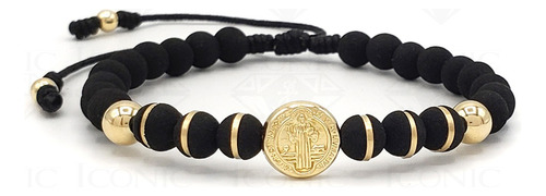 Pulsera San Benito Neopreno Oro Laminado 18k Iconic Store