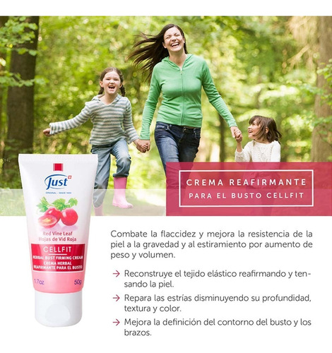 Imagen 4 de 7 de Crema Para Busto Reafirmante Tonificante Cellfit Swiss Just