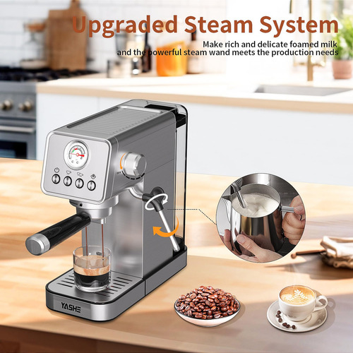 Cafetera Espresso 1350 W Con Espumador De Leche 1.1 L