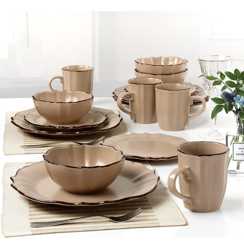 Lorren Tendencias Caseras De 16 Piezas Cocoa De Borde Chorle
