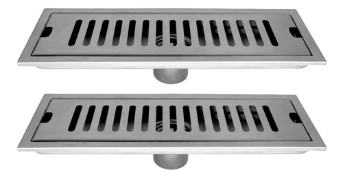 Bf-t63-30 Set 2 Coladeras 30x10 Acero Inox Satinada