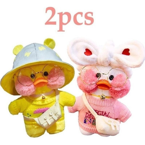 2 Peças Boneca De Pelúcia Lalafanfan Mimi Duck