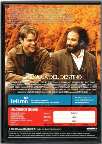 En Busca Del Destino Dvd Orig Good Will Hunting Matt Damon (Usado)