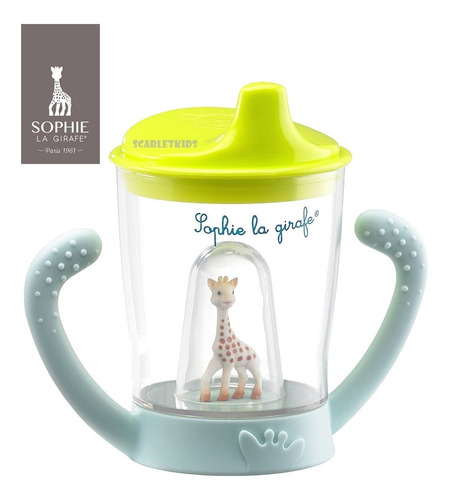 Jirafa Sofia Mordillo Caucho Pure Bebe + Vaso Antigoteo Orig
