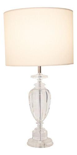 Base Abajur Classic Xl1210 Vidro 55cm Cromado Transparente 127/220V
