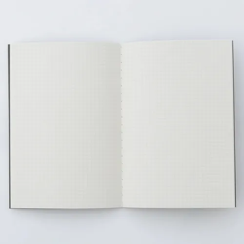 Cuadernos A5 Con Lomo Muji Gris Cuadriculado