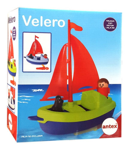 Velero Con Muñeco Y Motor Original Antex  Mundo Manias