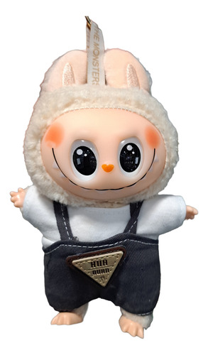 Labubu Peluche Llavero The Monsters Exclusivos Piluso Gris
