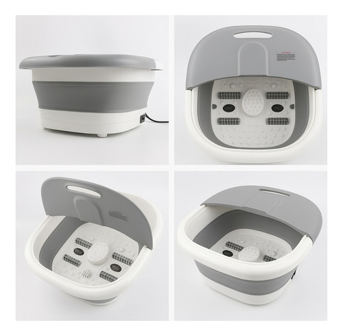 Hidromassageador Para Pés Elétrico, Spa Dos Pés Com Bolhas, Aquecimento E Infravermelho, Roletes Massageadores - 127v