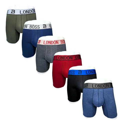 Bóxer Para Hombre Unicolor Algodón X12 Por (docena)