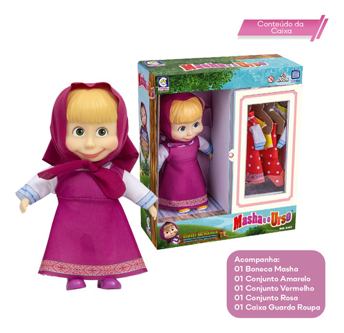 Boneca Masha Com Closet 2567 Cotiplás