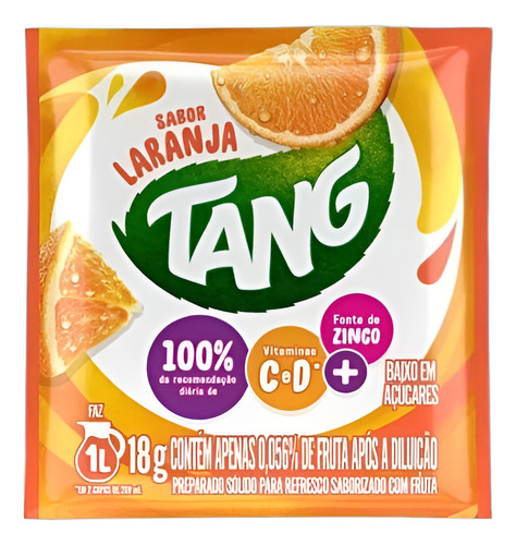 Refresco Em Pó Tang Laranja Com 30 Unidades De 25gr Cada