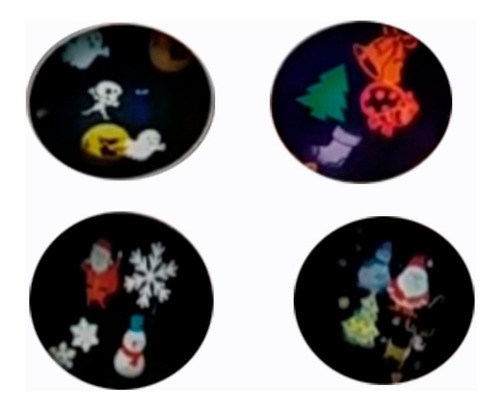 5 Pz Proyector Navideño 4 Discos Intercambiables Mlp
