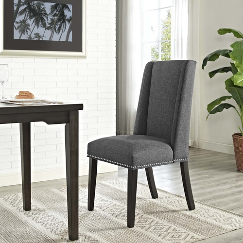 Modway Mo- Baron Silla Tapizada De Madera Con Respaldo Alto