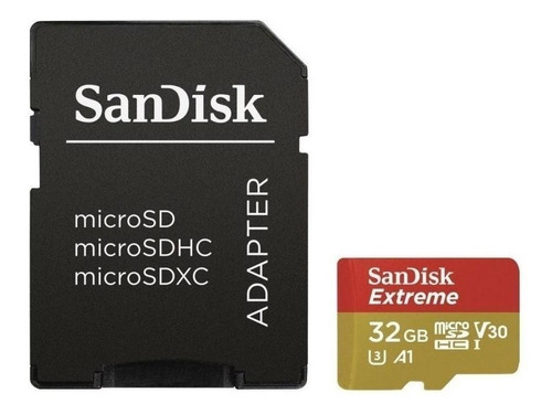 Tarjeta de memoria SanDisk SDSQXAF-032G-GN6AA Extreme con adaptador SD 32GB