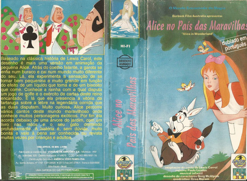 Vhs - Alice No País Das Maravilhas - Dublado