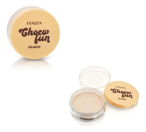 Base de maquiagem em pó Fenzza Makeup Choco fun Choco Fun Branco Pó Facial Solto Choco Fun Chocolate Branco Fenzza tom chocolate/branco - 0mL 15g