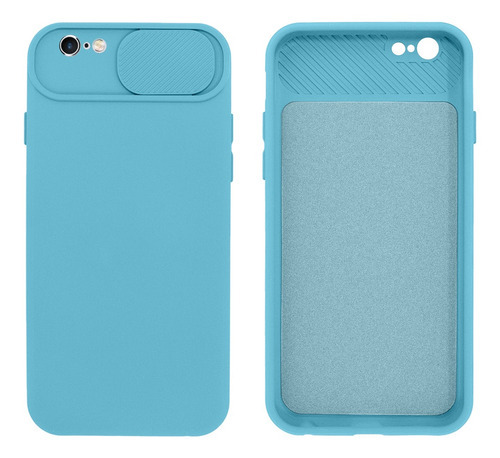 Funda Slide Colors con cierre de cámara compatible con iPhone 6/6s, color azul piscina