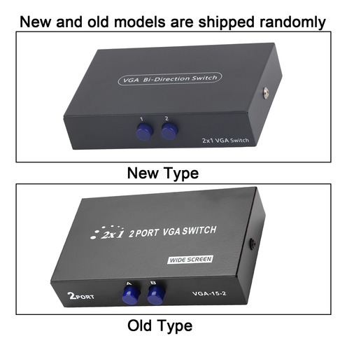 2 En 1 Salida Vga Switcher Splitter Sincronización De Datos