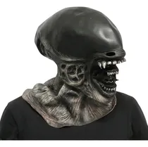 Comprar Máscara Alien Extraterrestre 100% Latex Disfraz Halloween Color Negro
