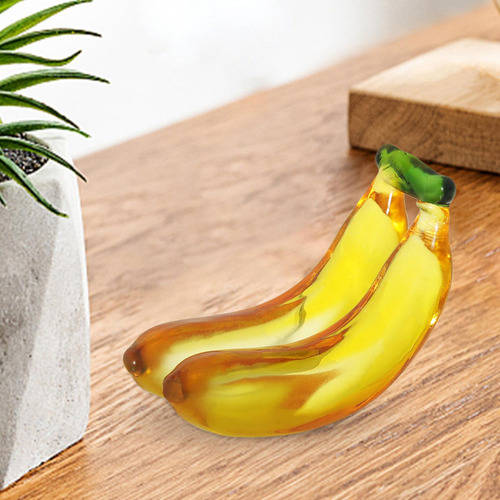 Estatuilla De Fruta, Adorno De 90x38mm Dos Plátanos