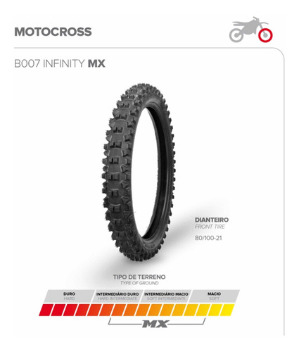 Cubierta Delantera 80-100-21 Motocross Borilli No Dunlop