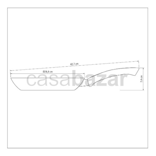 Sartén Antiadherente Tramontina con espátula Paris, 24 cm, color plomo