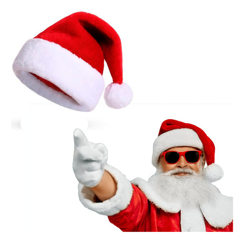 Gorro Papa Noel Navidad Navideño Santa Claus Premium X3
