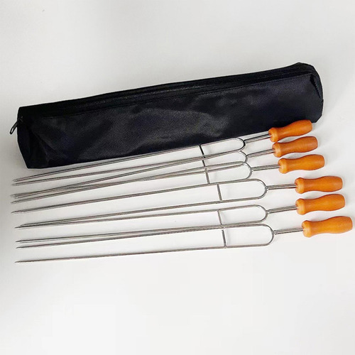 6 Tenedores Para Asar, Pinchos Para Barbacoa, Tenedores Para