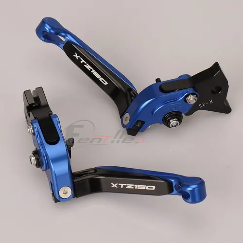 C Palancas De Aluminio Plegables Para Yamaha Xtz150, Azul