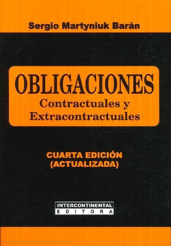 Libro Obligaciones Contractuales Y Extracontractuales De Ser