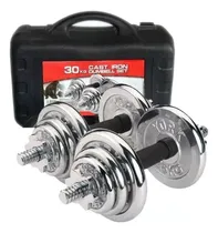 Comprar Kit Mancuernas Pesas 30 Kg Juego De Mancuernas Cromadas Gym