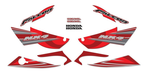 Calcos Honda Falcon Nx4 Moto Roja